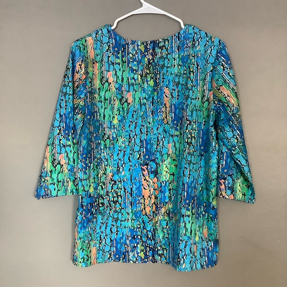 Blue Multicolor Design Top - Picture 6 of 7